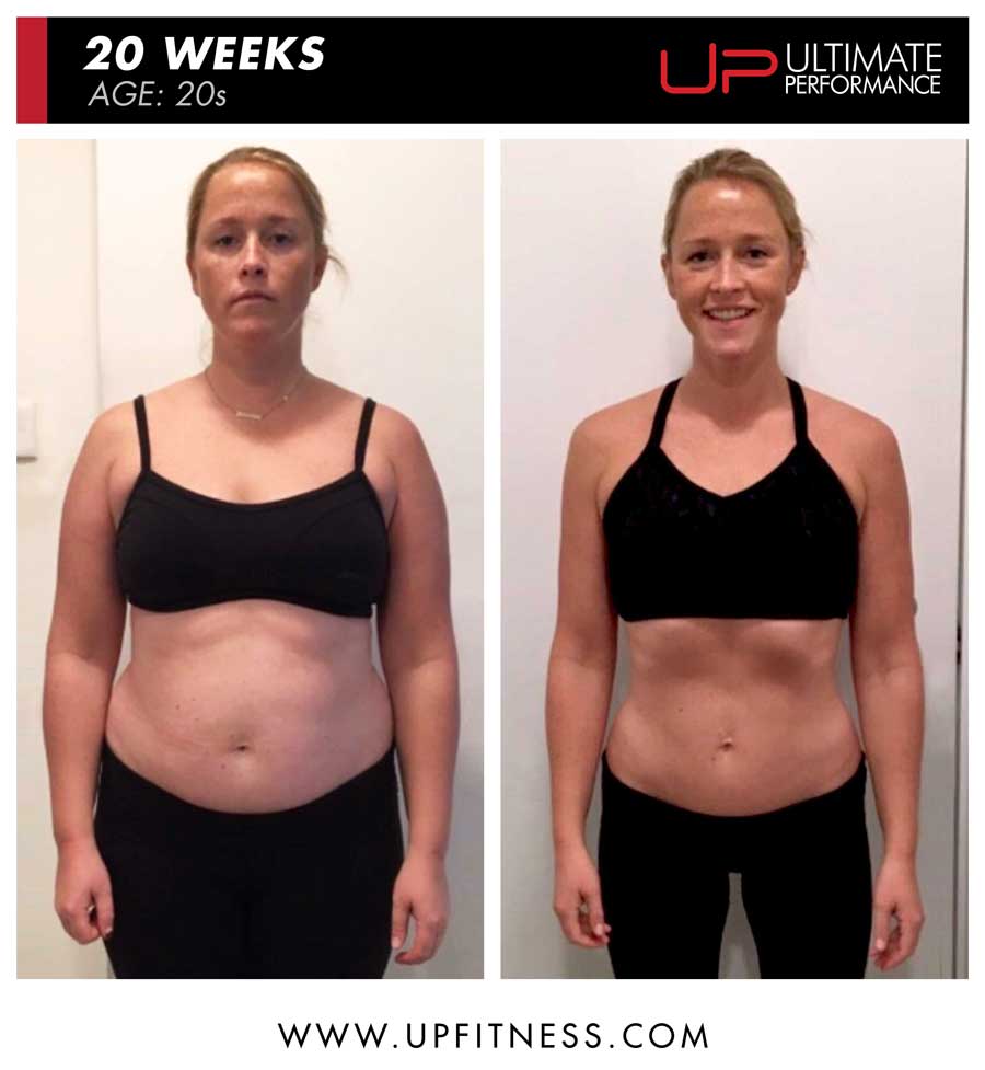 Emmy 20 weeks female fat loss - front view