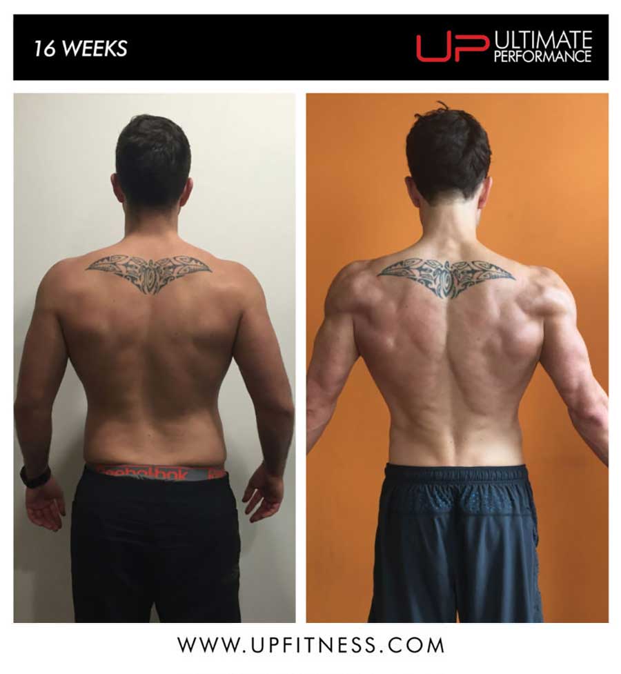 Thomas back before and after